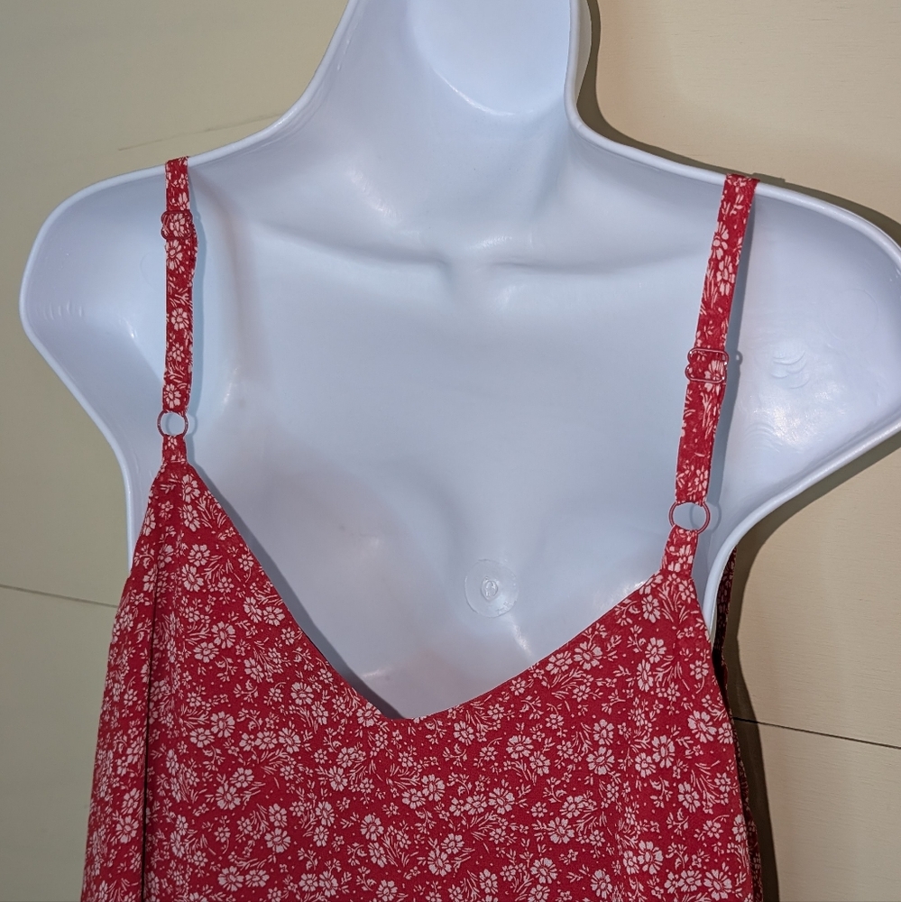 NWT Torrid Sophie Spaghetti Strap Tank Top Red Floral - Picture 3 of 7
